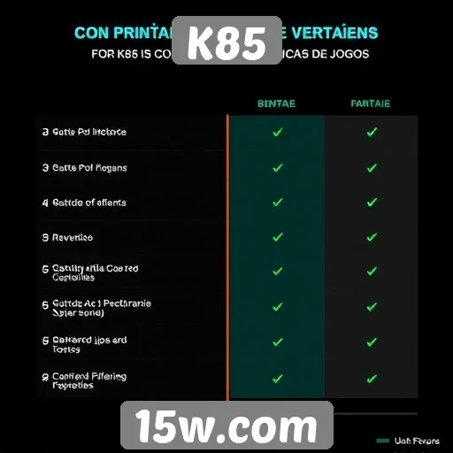 Comparativo entre K85 e outras plataformas de jogos